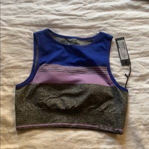 SOUL by Soulcycle Heather grey workout sports bra